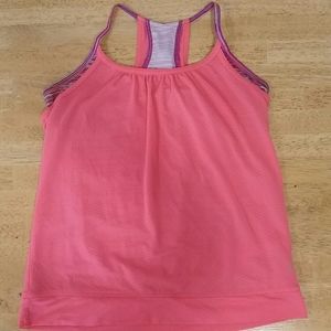 Pink running tank top